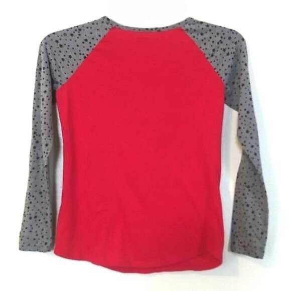 Disney Minnie Mouse Girls Long Sleeve Graphic Top With Star Sleeves Size XL (14/ - Picture 5 of 8